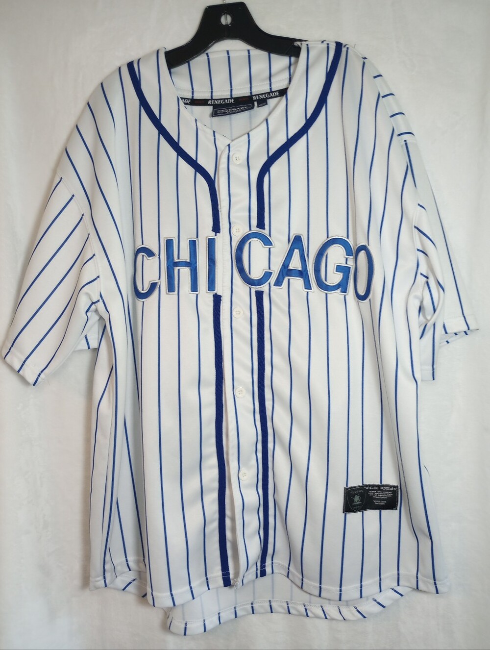 Renegade Sportswear Chicago Cubs Pinstripe Baseball Jersey MLB 3X Man Cave Decor